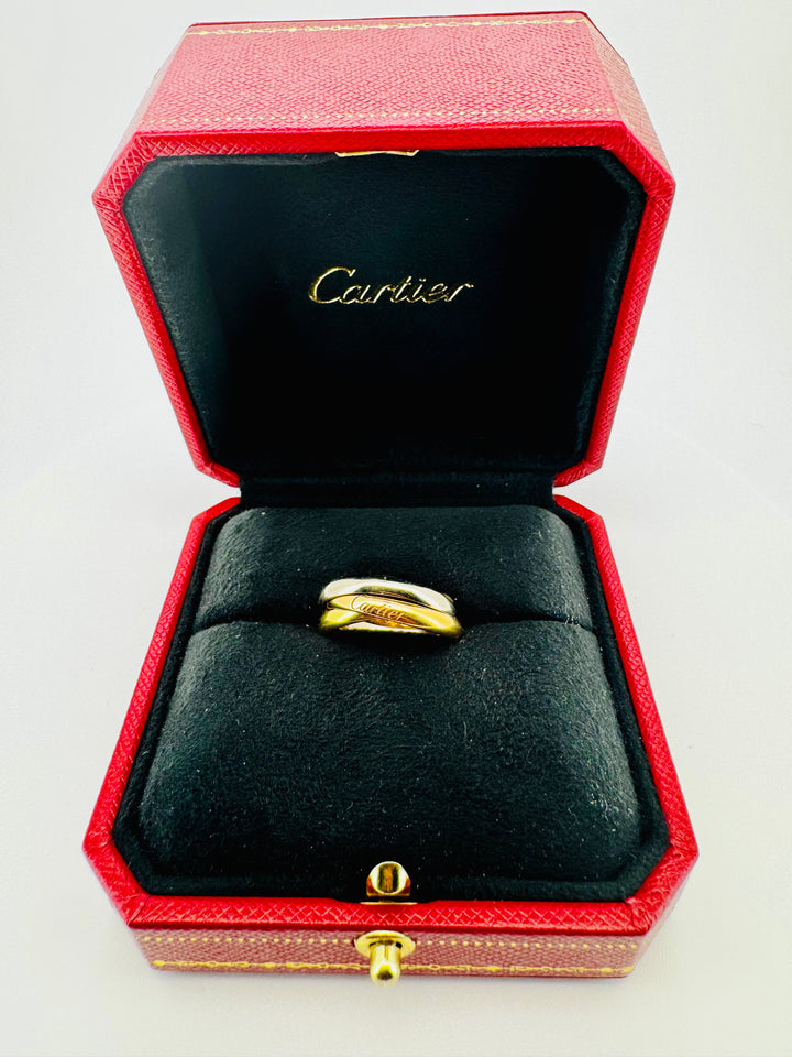 Cartier Trinity Ring 18kt Yellow,Rose & White Gold. With Box Size 53