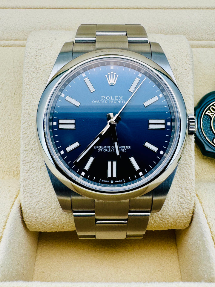 Rolex Oyster Perpetual 41 124300 Blue 41mm 2022 Box and Papers (with Tags)